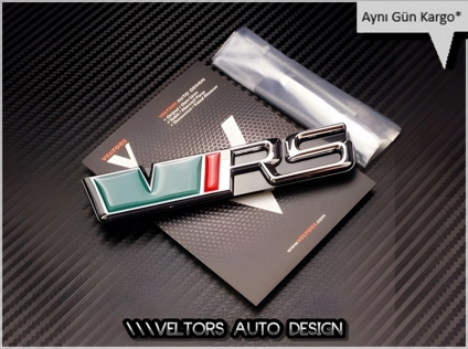 Skoda VRS RS Ön Izgara Logo Amblem Seti