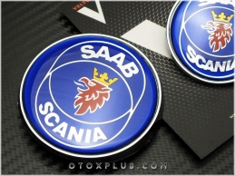 Saab Orjinal Kaput Bagaj Logo Amblem Seti