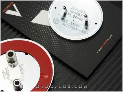 Saab Orjinal Kaput Bagaj Logo Amblem Seti