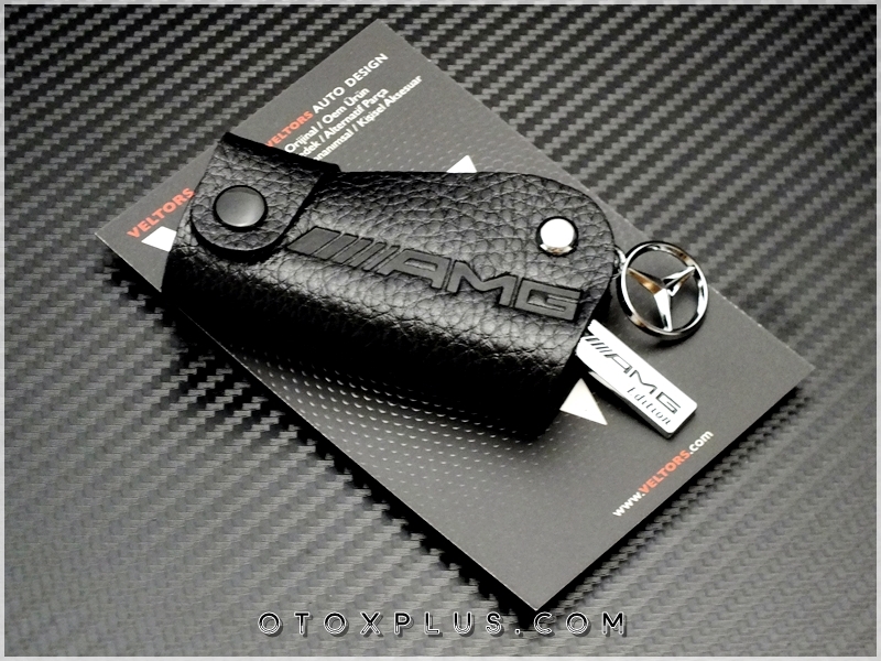 Mercedes AMG Logo Amblem Gerçek Deri AMG Anahtarlık