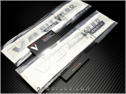 Mercedes V8 Biturbo 4 Matic Yan Çamurluk Logo Amblem Seti