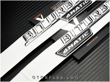 Mercedes AMG BiTurbo 4 Matic Logo Amblem Seti