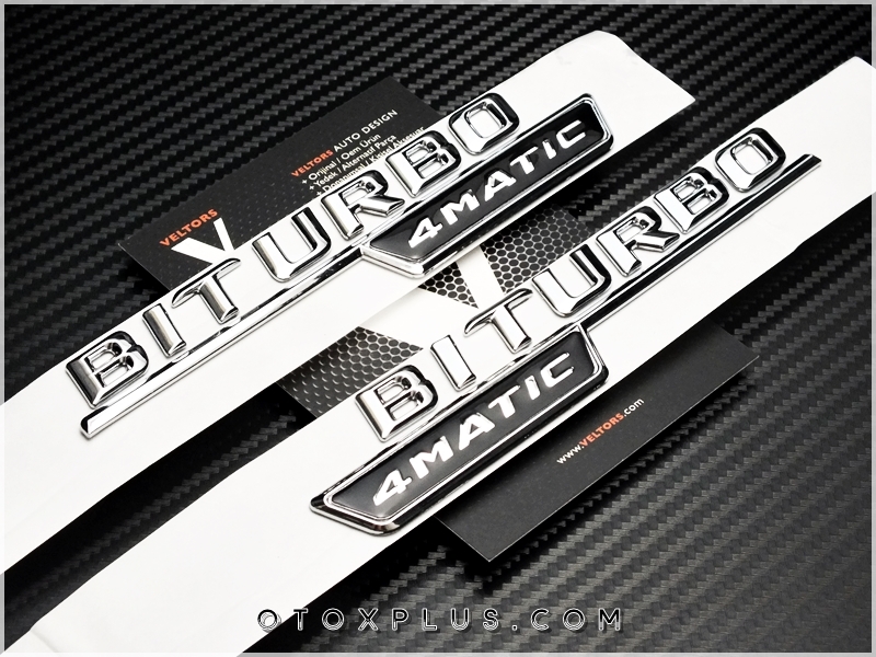 Mercedes AMG BiTurbo 4 Matic Logo Amblem Seti