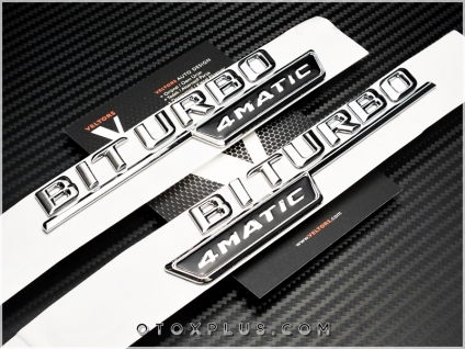 Mercedes AMG BiTurbo 4 Matic Logo Amblem Seti