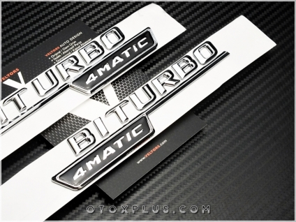 Mercedes AMG BiTurbo 4 Matic Logo Amblem Seti