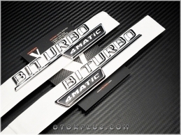 Mercedes AMG BiTurbo 4 Matic Logo Amblem Seti