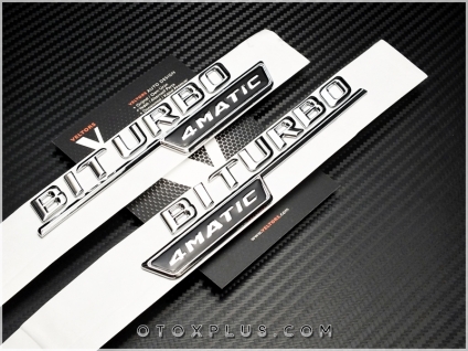 Mercedes AMG BiTurbo 4 Matic Logo Amblem Seti