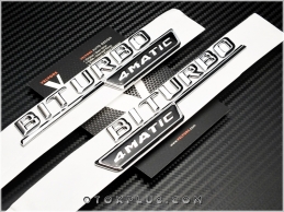 Mercedes AMG BiTurbo 4 Matic Logo Amblem Seti