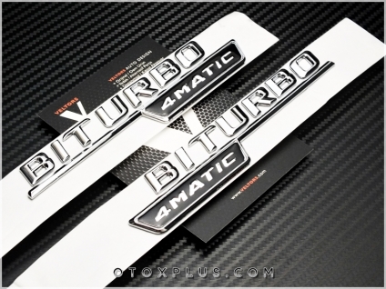 Mercedes AMG BiTurbo 4 Matic Logo Amblem Seti