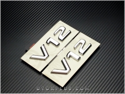 Mercedes V12 Yan Logo Amblem Seti Mercedes V12 Yan Logo Amblem Seti