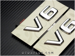 Mercedes V6 Yan Logo Amblem Seti