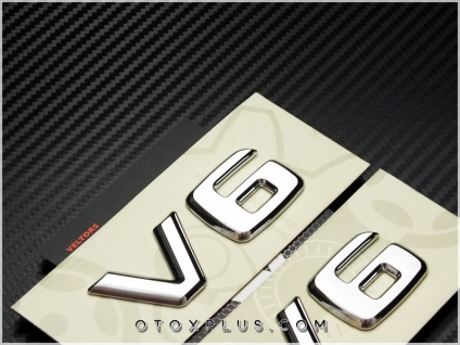 Mercedes V6 Yan Logo Amblem Seti