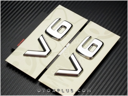 Mercedes V6 Yan Logo Amblem Seti