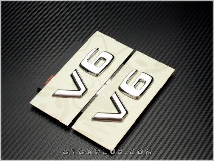 Mercedes V6 Yan Logo Amblem Seti