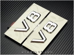 Mercedes V8 Yan Logo Amblem Seti