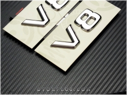 Mercedes V8 Yan Logo Amblem Seti Mercedes V8 Yan Logo Amblem Seti