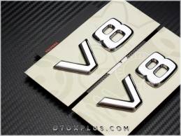 Mercedes V8 Yan Logo Amblem Seti Mercedes V8 Yan Logo Amblem Seti