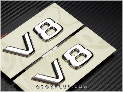 Mercedes V8 Yan Logo Amblem Seti