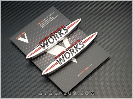 Mini John Cooper Works Yan Çamurluk Logo Amblem Seti