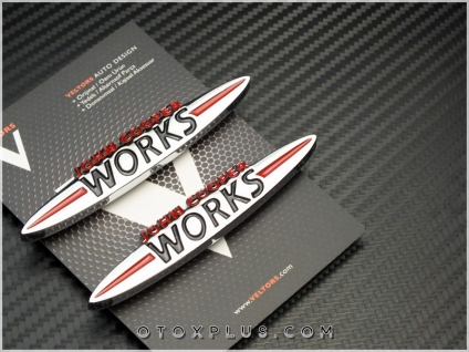 Mini John Cooper Works Yan Çamurluk Logo Amblem Seti