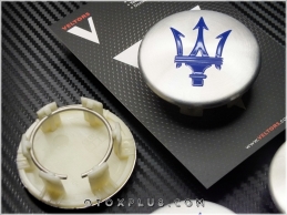 Maserati Yeni Tip Mavi Jant Göbeği Maserati Jant Göbek Kapak Set