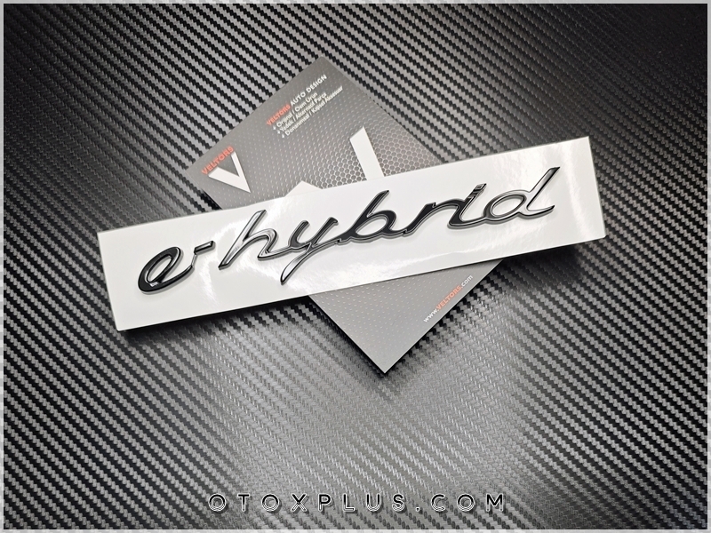 Porsche e-hybrid Yazı e- hybrid Logo Amblem Porsche e-hybrid Yazı e- hybrid Logo Amblem