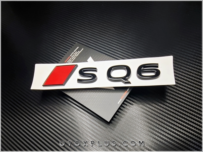 Audi Q6 Black / Siyah SQ6 - S Q6 Bagaj Yazı logo Amblem Audi Q6 Black / Siyah SQ6 - S Q6 Bagaj Yazı logo Amblem