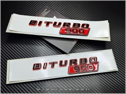 Mercedes Siyah Kırmızı BRABUS BITURBO 900 Logo Amblem Seti Mercedes Siyah Kırmızı BRABUS BITURBO 900 Logo Amblem Seti
