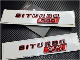 Mercedes Siyah Kırmızı BRABUS BITURBO 900 Logo Amblem Seti Mercedes Siyah Kırmızı BRABUS BITURBO 900 Logo Amblem Seti