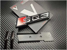Audi Black Siyah SQ3 - S Q3 Ön Izgara Logo Amblem Seti