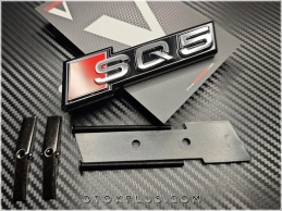 Audi Black Siyah SQ5 - S Q5 Ön Izgara Logo Amblem Seti