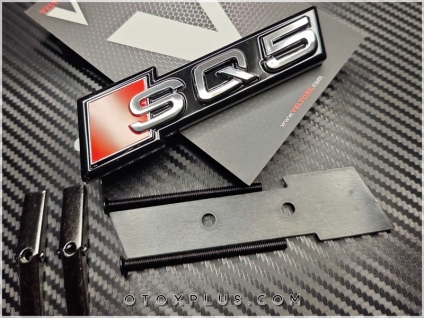 Audi Black Siyah SQ5 - S Q5 Ön Izgara Logo Amblem Seti