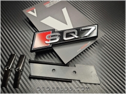 Audi Black Siyah SQ7 - S Q7 Ön Izgara Logo Amblem Seti