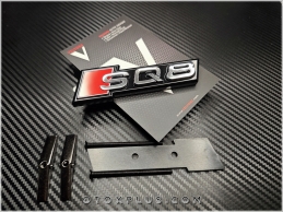 Audi Black Siyah - Audi Black Siyah SQ8 - S Q8 Ön Izgara Logo Amblem
