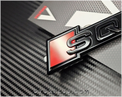 Audi Black Siyah SQ5 - S Q5 Ön Izgara Logo Amblem Seti
