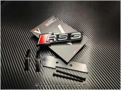 Audi A3 RS3 - RS 3 Ön Izgara Logo Amblem Seti