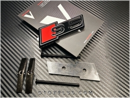 Audi Black / Siyah A5 S5 S 5 Ön Izgara Logo Amblem Seti