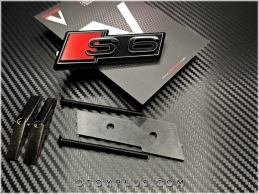 Audi Black / Siyah A6 S6 S 6 Ön Izgara Logo Amblem Seti