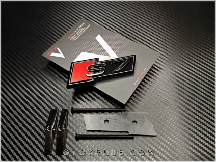 Audi Black / Siyah A7 S7 S 7 Ön Izgara Logo Amblem Seti