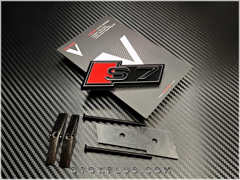 Audi Black / Siyah A7 S7 S 7 Ön Izgara Logo Amblem Seti