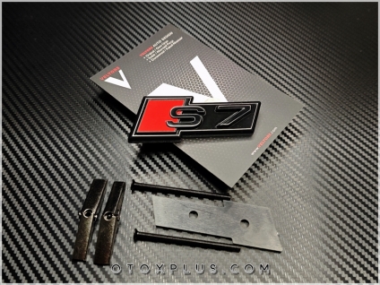 Audi Black / Siyah A7 S7 S 7 Ön Izgara Logo Amblem Seti