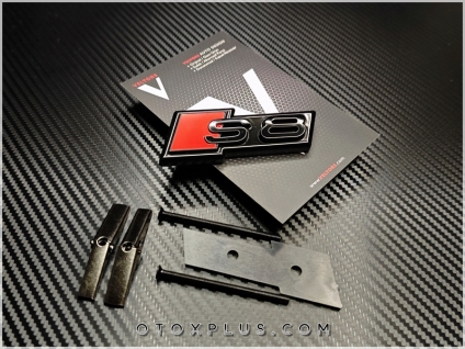 Audi Black / Siyah A8 S8 S 8 Ön Izgara Logo Amblem Seti