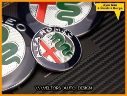 Alfa Romeo Ön Kaput Arka Bagaj Direksiyon Logo Amblem Seti Alfa Romeo Ön Kaput Arka Bagaj Direksiyon Logo Amblem Seti