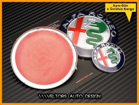Alfa Romeo Ön Kaput Arka Bagaj Direksiyon Logo Amblem Seti