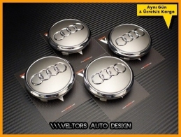 Audi Logo Amblem Q7 Jant Göbeği Göbek Kapak Seti