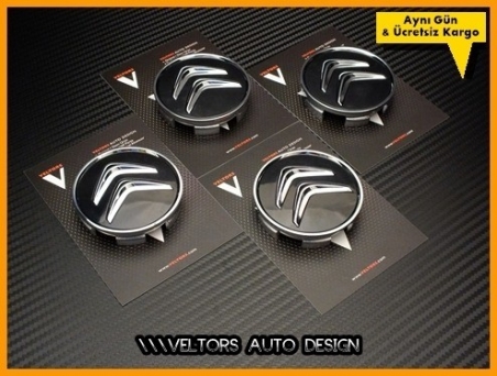Citroen Logo Amblem Jant Göbeği Göbek Kapak Seti