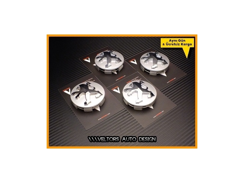 Peugeot Logo Amblem Jant Göbeği Göbek Kapak Seti