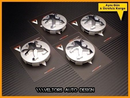 Peugeot Logo Amblem Jant Göbeği Göbek Kapak Seti
