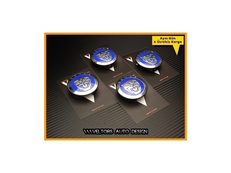 Jaguar Logo Amblem Jant Göbeği Göbek Kapak Seti