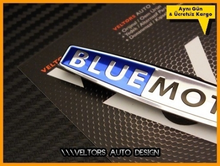VW BlueMotion Torpido Kokpit Logo Amblem